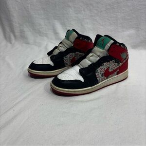 Nike Air Jordan 1 Mid SE PS Holiday Ugly Christmas Sweater DM1208 150 Size 4.5Y